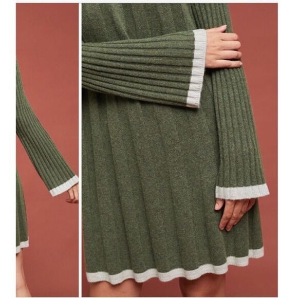 ✨HP✨Anthropologie Arsenau Sweater Moss Dress ✨ - Picture 5 of 9